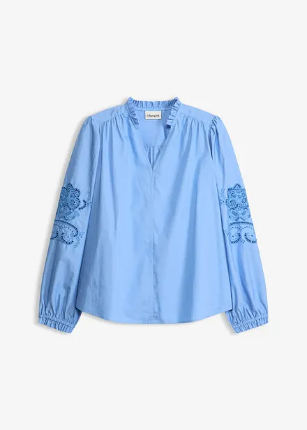 Tunique en coton &agrave; broderie ajour&eacute;e