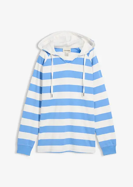 T-shirt manches longues &agrave; capuche 100% coton