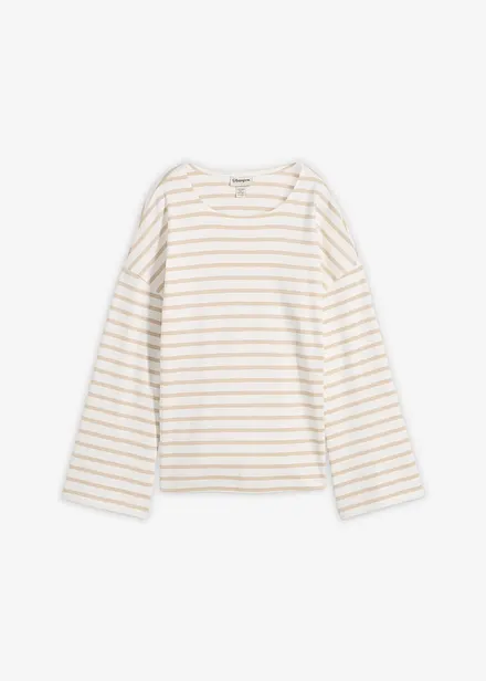 T-shirt manches longues ray&eacute; en coton