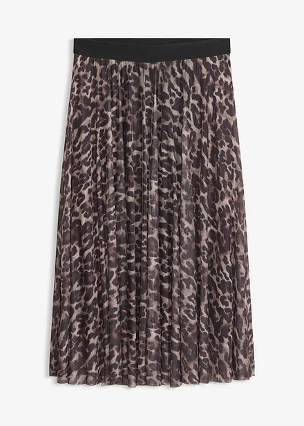 Jupe midi &eacute;vas&eacute;e en mesh