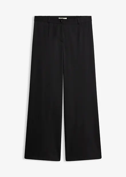 Pantalon large &agrave; pinces et taille &eacute;lastiqu&eacute;e