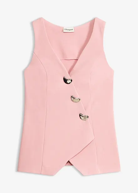 Blazer sans manches avec boutons d&eacute;coratifs