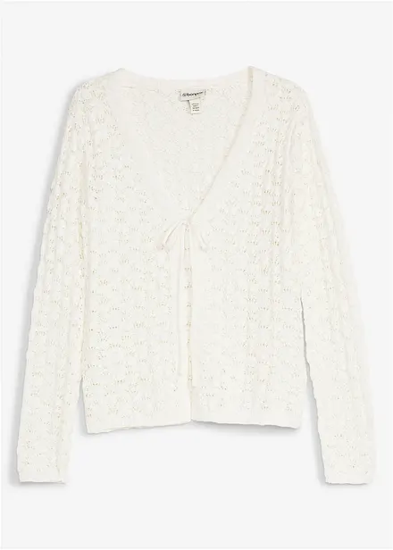 Gilet en maille ajour&eacute;e 100% coton