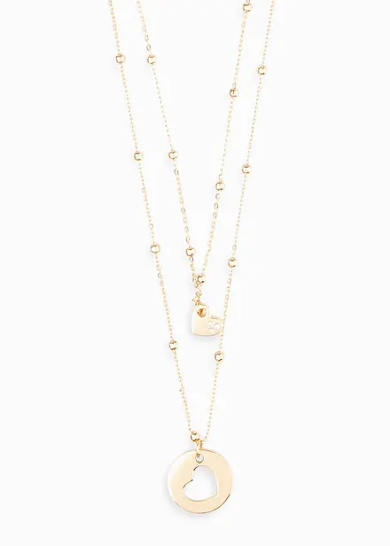 Colliers (ens. 2 pces) avec pendentifs c&oelig;urs