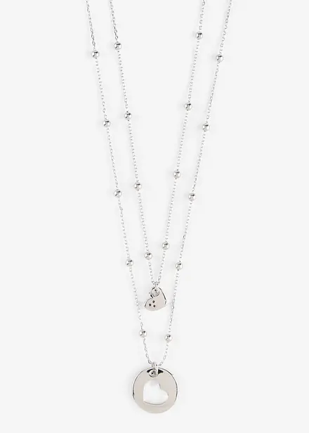 Colliers (ens. 2 pces) avec pendentifs c&oelig;urs