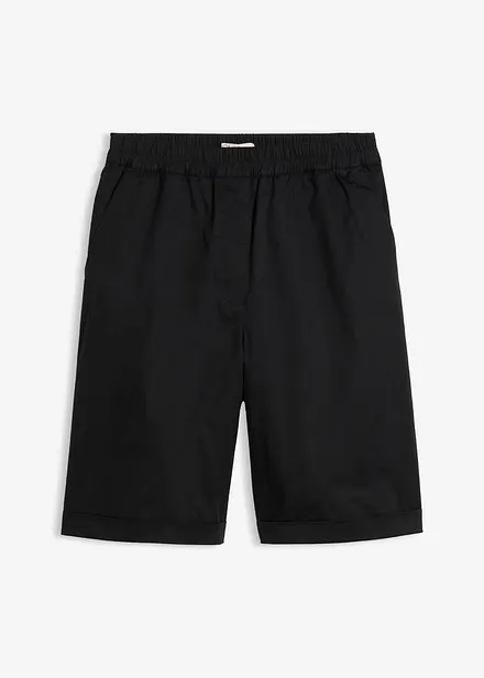 Bermuda effet paper touch en coton extensible