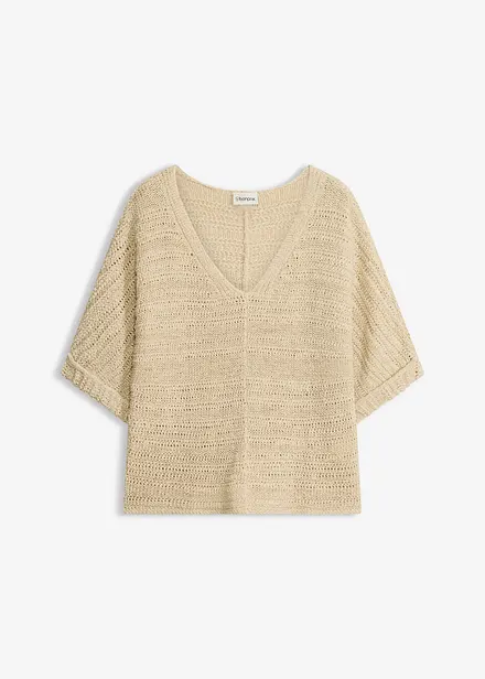 Pull en maille ajour&eacute;e
