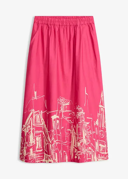 Jupe midi 100% coton