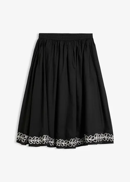 Jupe midi brod&eacute;e