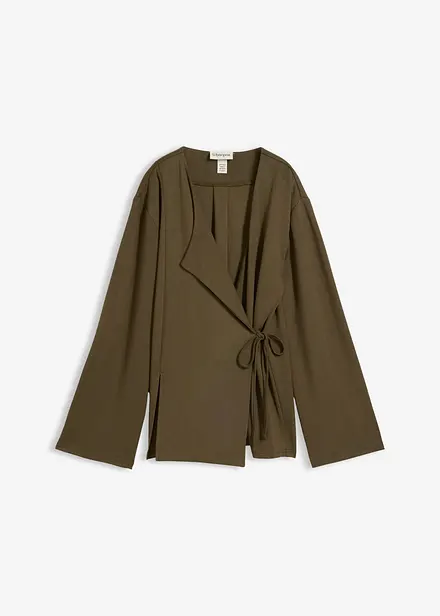 Chemisier en jersey &agrave; nouer sur le c&ocirc;t&eacute;