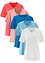 Lot de 5 T-shirts longs amples à col en V, manches courtes, bonprix