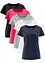 Lot de 5 tee-shirts col rond, manches courtes, bonprix