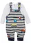 Body bébé manches longues + salopette sweat (Ens. 2 pces.) coton, bonprix