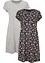Lot de 2 robes en jersey 100% coton avec fentes latérales, bonprix