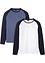 Lot de 2 T-shirts à manches longues raglan, bpc bonprix collection