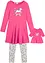 Robe en jersey + legging fille avec robe de poupée (Ens. 3 pces.), bonprix