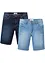 Lot de 2 bermudas en jean extensibles, Regular Fit, bonprix