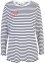 T-shirt manches longues en coton avec bordure ondulée, bpc bonprix collection