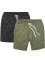 Lot de 2 shorts en sweat avec bordure roulottée, Regular Fit, RAINBOW