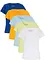 Lot de 5 tee-shirts col rond, manches courtes, bonprix