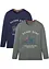 Lot de 2 T-shirts manches longues, bonprix