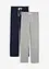 Lot de 2 pantalons fluides extensibles, coupe droite, bonprix