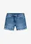 Short en jean avec broderies anglaises, bonprix