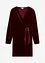 Robe mini en velours doux, style portefeuille, bonprix