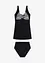 Tankini long (ens. 2 pces) avec bas de maillot taille haute, bonprix