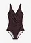 Maillot 1 pièce sculptant, maintien modéré, style portefeuille, bonprix