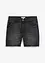 Bermuda en jean extensible à finitions effilochées, loose, bonprix