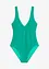 Maillot 1 pièce texturé et décolleté, bonprix