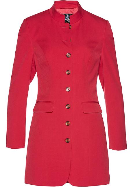 blazer rouge femme long