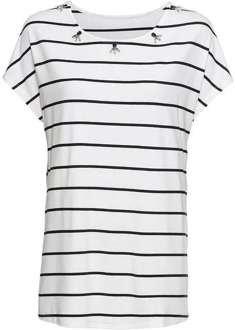 tee shirt blanc et noir femme