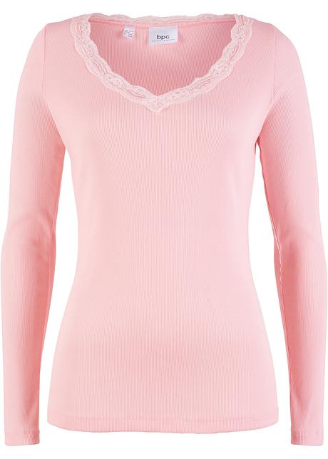 tee shirt dentelle rose