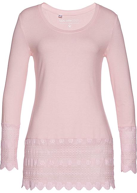 tee shirt dentelle rose