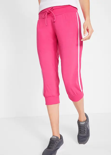 Lot de 2 pantalons de jogging en coton, coupe corsaire, bonprix