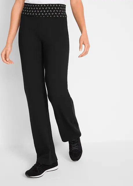 Pantalon droit et fluide à taille rabattable, bonprix