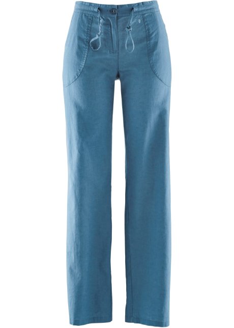 Esprit Pantalon en lin bleu style d\u2019affaires Mode Pantalons Pantalons en lin 