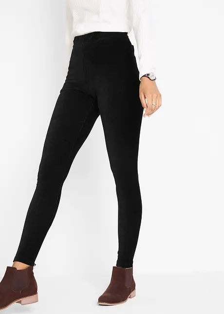 Legging en velours finement côtelé à large taille élastiquée, bonprix