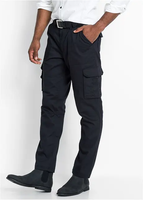 Pantalon cargo thermo avec traitement Teflon, Loose Fit, Straight, bonprix