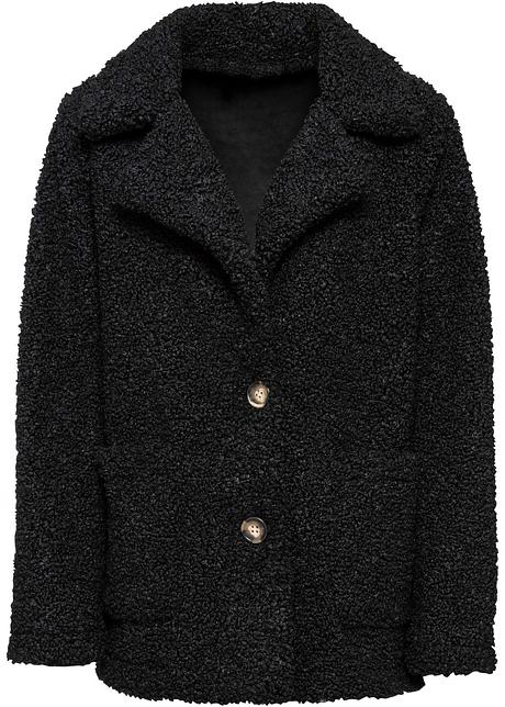 Manteau en fourrure peluche noir Femme Manteau en peluche Noir FEMME | H&M FR