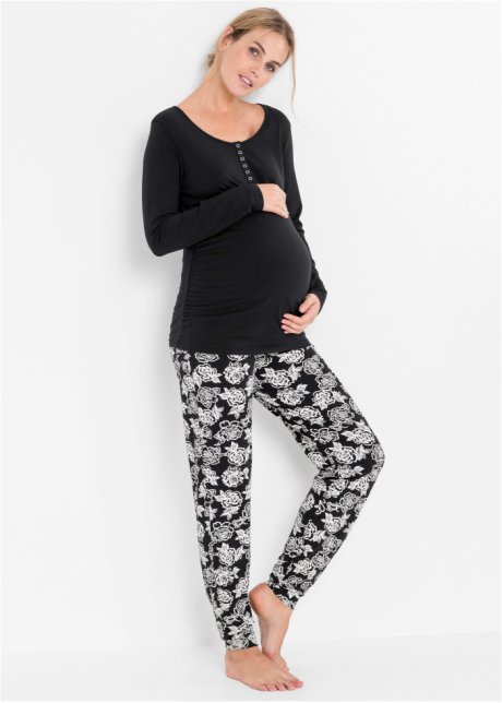 Maternité - Pyjama d'allaitement avec pantalon