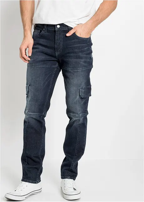 Jean stretch cargo Slim Fit, coupe droite, bonprix