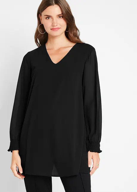 Longue tunique-blouse à manches longues, bonprix