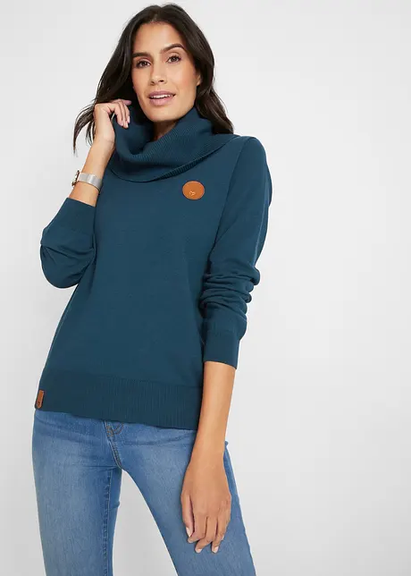 Pull en fine maille à col boule, bonprix