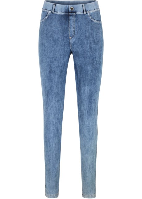 Joli legging, parfait comme jean pour le télétravail - bleu