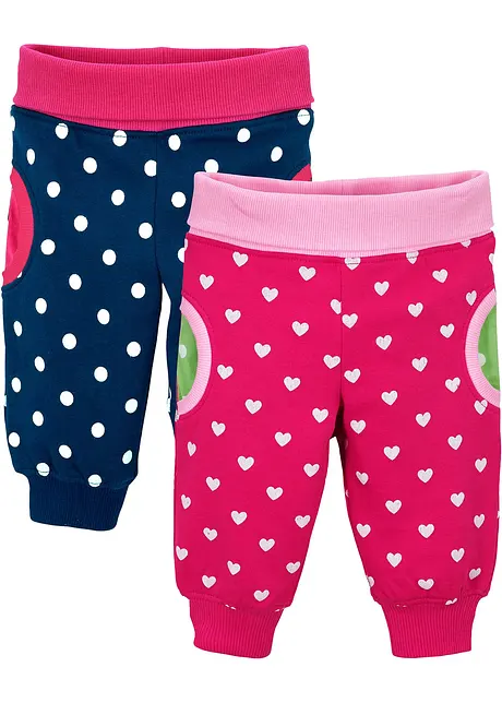 Lot de 2 pantalons sweat bébé coton, bonprix