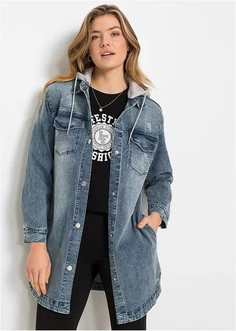 Veste en jean à capuche, bonprix