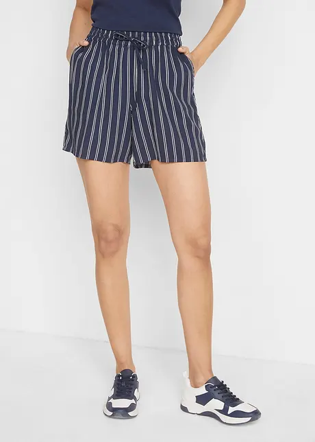 Lot de 2 shorts en viscose avec ceinture à nouer, bonprix